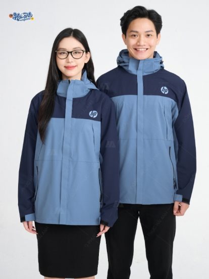 Mẫu Áo Khoác Đồng Phục Công Ty Màu Xanh Biển Nhạt -2