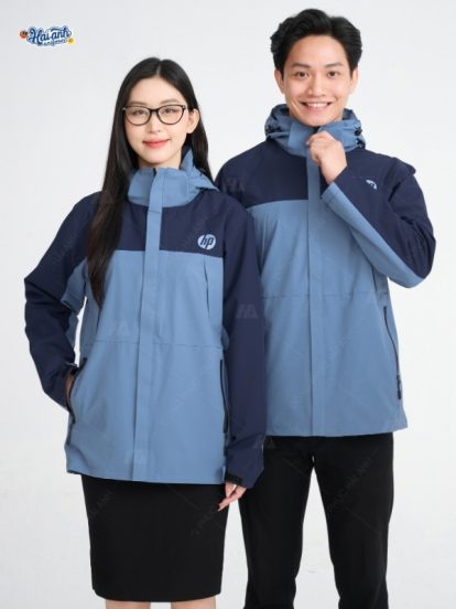 Mẫu Áo Khoác Đồng Phục Công Ty Màu Xanh Biển Nhạt -1