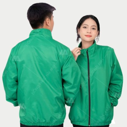 Mẫu Áo Khoác Đồng Phục Công Ty Màu Xanh Lá Trơn - 1
