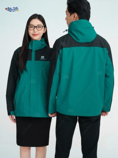 Mẫu Áo Khoác Đồng Phục Công Ty Màu Xanh Lý Đậm - 2