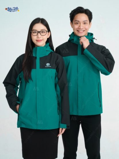 Mẫu Áo Khoác Đồng Phục Công Ty Màu Xanh Lý Đậm - 1