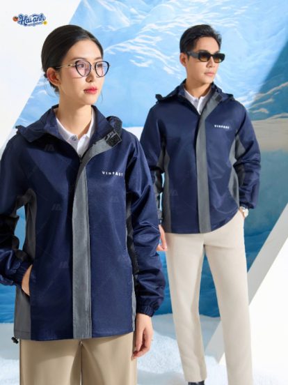 Mẫu Áo Khoác Đồng Phục Công Ty Màu Xanh VinFast