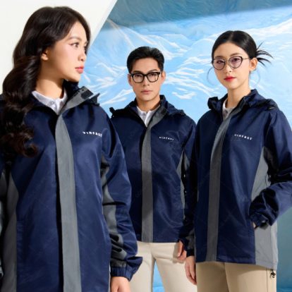 Mẫu Áo Khoác Đồng Phục Công Ty Màu Xanh VinFast- 2