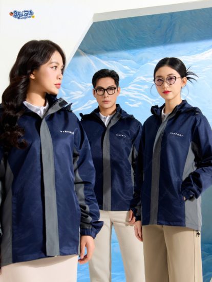 Mẫu Áo Khoác Đồng Phục Công Ty Màu Xanh VinFast- 2
