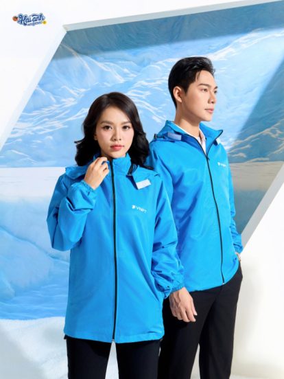 Mẫu Áo Khoác Đồng Phục Công Ty Màu Xanh VNPT