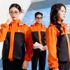 Mẫu Áo Khoác Đồng Phục Màu Đen Phối Cam SHB - 1