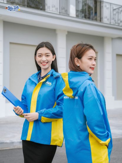 Mẫu Áo Khoác Đồng Phục Màu Xanh Dương Nam Á Bank -1