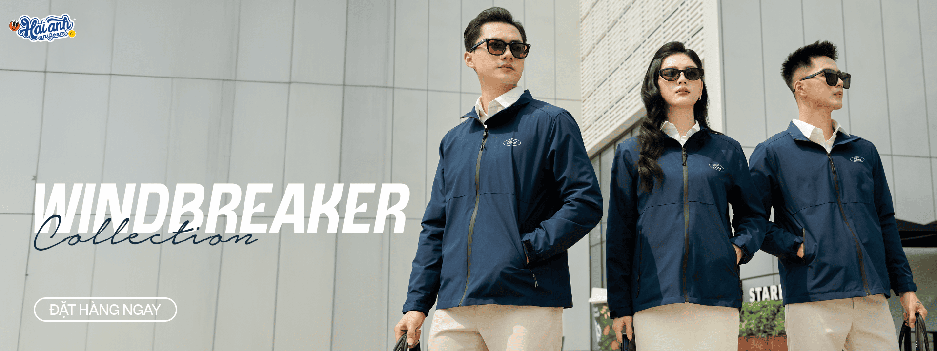 Địa chỉ may áo khoác đồng phục công ty Hải Anh Uniform