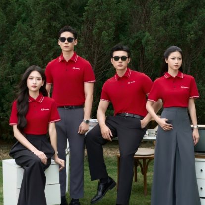 Mẫu áo polo đồng phục công ty Màu Timeless màu đỏ- 2