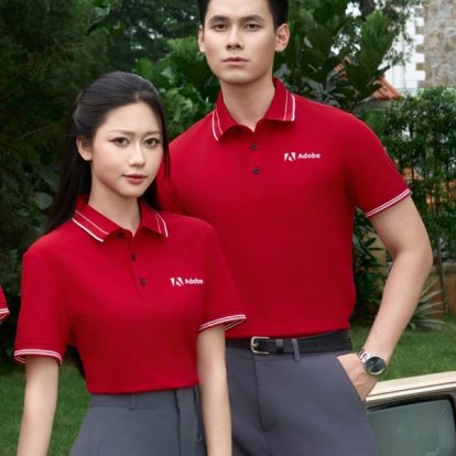 Mẫu áo polo đồng phục công ty Màu Timeless màu đỏ - 1