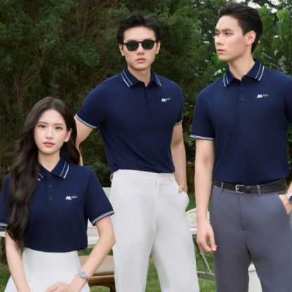 Mẫu Áo Polo Đồng Phục Công Ty Timeless Màu Xanh Đen-2