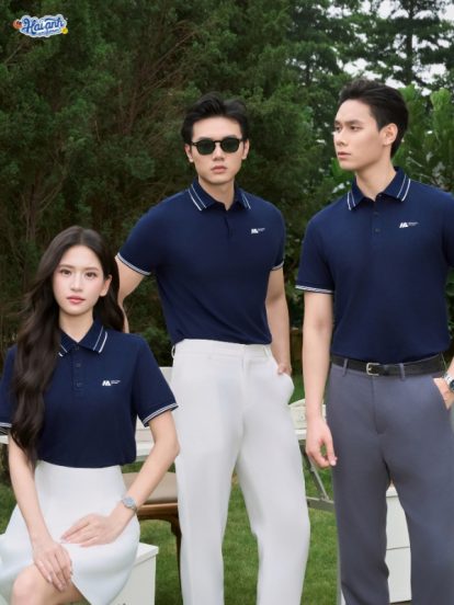Mẫu Áo Polo Đồng Phục Công Ty Timeless Màu Xanh Đen-2