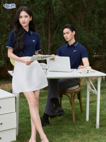 Mẫu Áo Polo Đồng Phục Công Ty Timeless Màu Xanh Đen