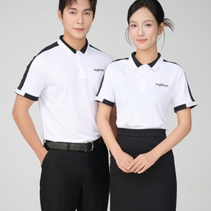 Mẫu Áo Polo Đồng Phục Công Ty Aircool Màu Đen - 2