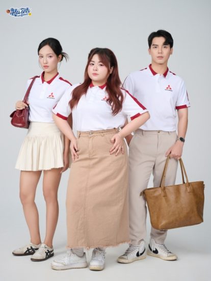 Mẫu Áo Polo Đồng Phục Công Ty Aircool Màu Đỏ Đô