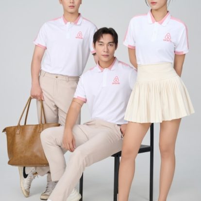 Mẫu Áo Polo Đồng Phục Công Ty Aircool Màu Hồng - 2