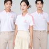 Mẫu Áo Polo Đồng Phục Công Ty Aircool Màu Hồng