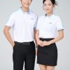 Mẫu Áo Polo Đồng Phục Công Ty Aircool Màu Xanh Biển Nhạt