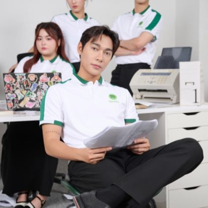 Mẫu Áo Polo Đồng Phục Công Ty Aircool Màu Xanh - 2