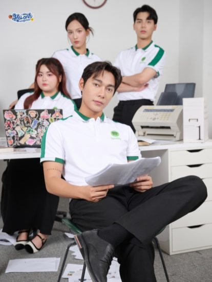 Mẫu Áo Polo Đồng Phục Công Ty Aircool Màu Xanh - 2