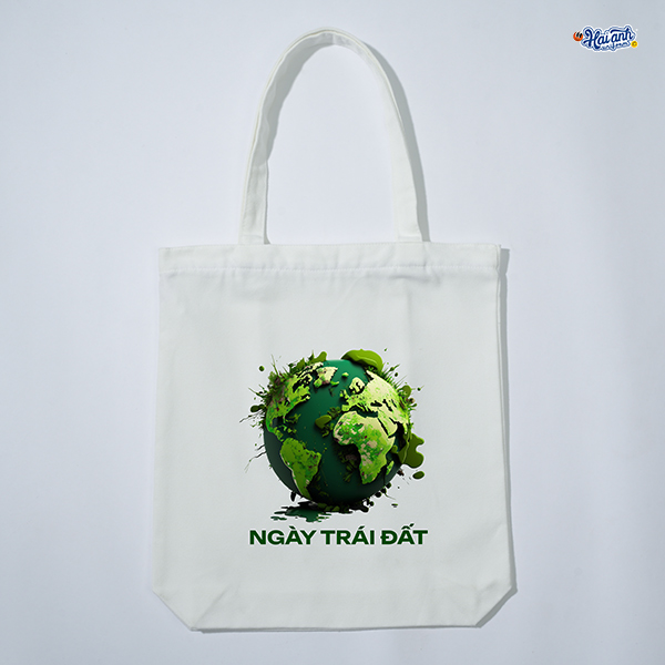 Túi vải Canvas cao cấp màu trắng poly giữ form, chịu lực tốt