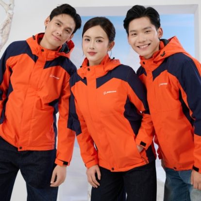 mẫu áo khoác đồng phục công ty FastUni màu cam phối xanh đen Boeing -2