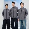 Mẫu áo khoác đồng phục công ty Windbreaker màu ghi đậm Honda-1