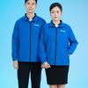 Mẫu áo khoác đồng phục công ty Windbreaker màu xanh bích Vinamilk