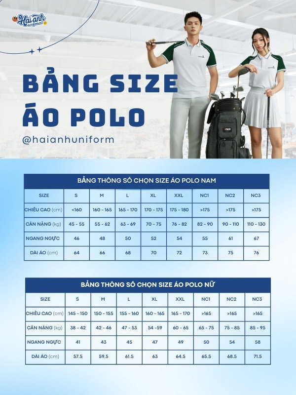 Tham khảo bảng size áo polo Color Fuse để lựa chọn kích thước phù hợp