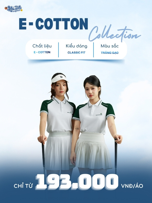 Đồng phục polo Color Fuse phối màu trắng gạo và xanh ve chai tạo điểm nhấn nổi bật
