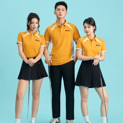 mẫu áo polo đồng phục công ty Color Fuse màu vàng cúc phối trắng gạo - 2