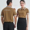 Mẫu áo polo đồng phục công ty Intersection màu nâu cafe J.P.Morgan-1