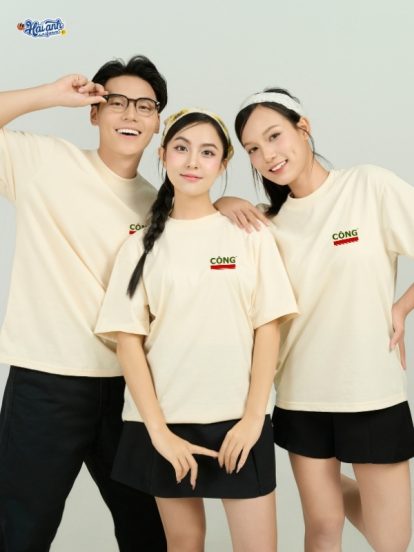 Mẫu Áo Thun Đồng Phục Công Ty FastUni Màu Be - 2