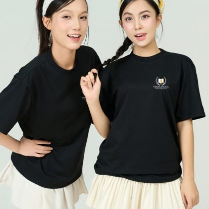 Mẫu Áo Thun Đồng Phục Công Ty FastUni Màu Đen-1