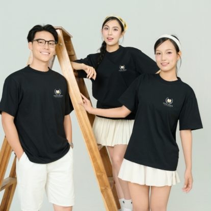 Mẫu Áo Thun Đồng Phục Công Ty FastUni Màu Đen-2