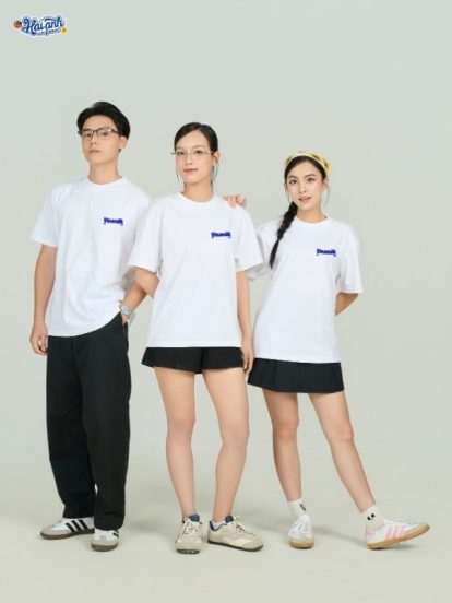 Mẫu Áo Thun Đồng Phục Công Ty FastUni Màu Trắng- 2