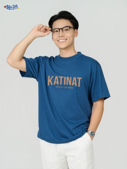 Mẫu Áo Thun Đồng Phục Công Ty FastUni Màu Xanh Navy -1