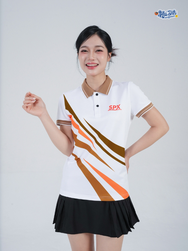 Áo polo Shopee Express sử dụng vải cao cấp với công nghệ in chuyển nhiệt sắc nét