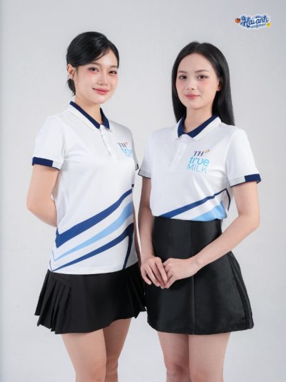 Mẫu Áo Polo Đồng Phục Công Ty TH True Milk In Chuyển Nhiệt - 1