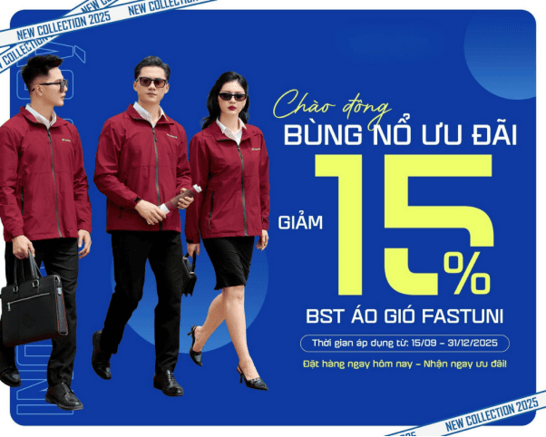 Hải Anh Uniform ưu đãi hấp dẫn, giảm 15% cho áo khoác FastUni mùa đông năm nay