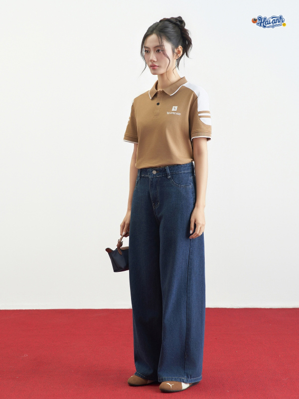 Chi tiết bo tay dệt line trắng tinh tế – điểm nhấn "nhỏ nhưng có võ" cho bộ đồng phục