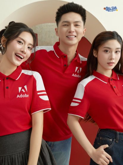 Mẫu áo polo đồng phục công ty Ecotton 02 màu đỏ mang đến vẻ ngoài chỉn chu, phong thái tự tin