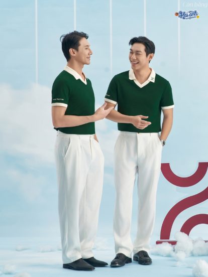 Mẫu Áo Polo Đồng Phục Công Ty Màu Xanh Iris Rise Up - 2