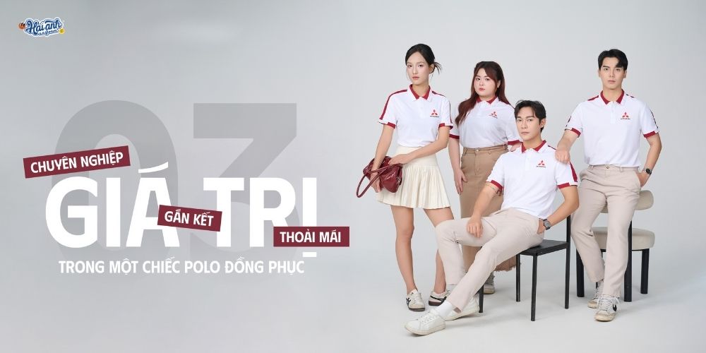 Form áo polo hiện đại thiết kế thanh lịch, nâng tầm hình ảnh thương hiệu